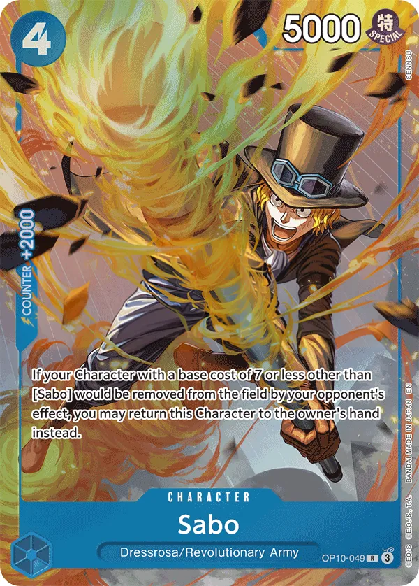 Royal Blood 英語版 Sabo OP10-049 · パラレル カード表面