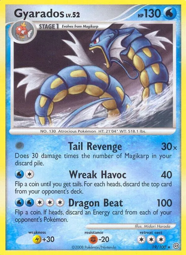 Diamond & Pearl—Stormfront 영어판 Gyarados 19 카드 앞면