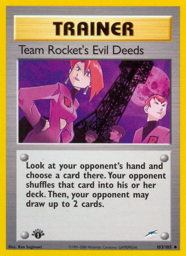 Neo Destiny 英語版 Team Rocket's Evil Deeds 103 カード表面