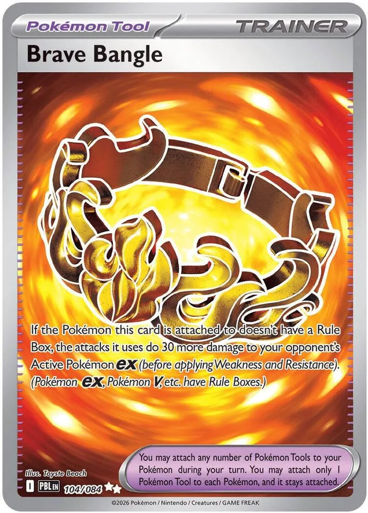 Mega Evolution—Pitch Black 英語版 Brave Bangle 104 カード表面