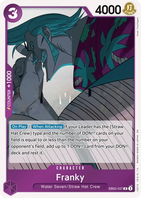 Anime 25th Collection 영어판 Franky EB02-037 카드 앞면