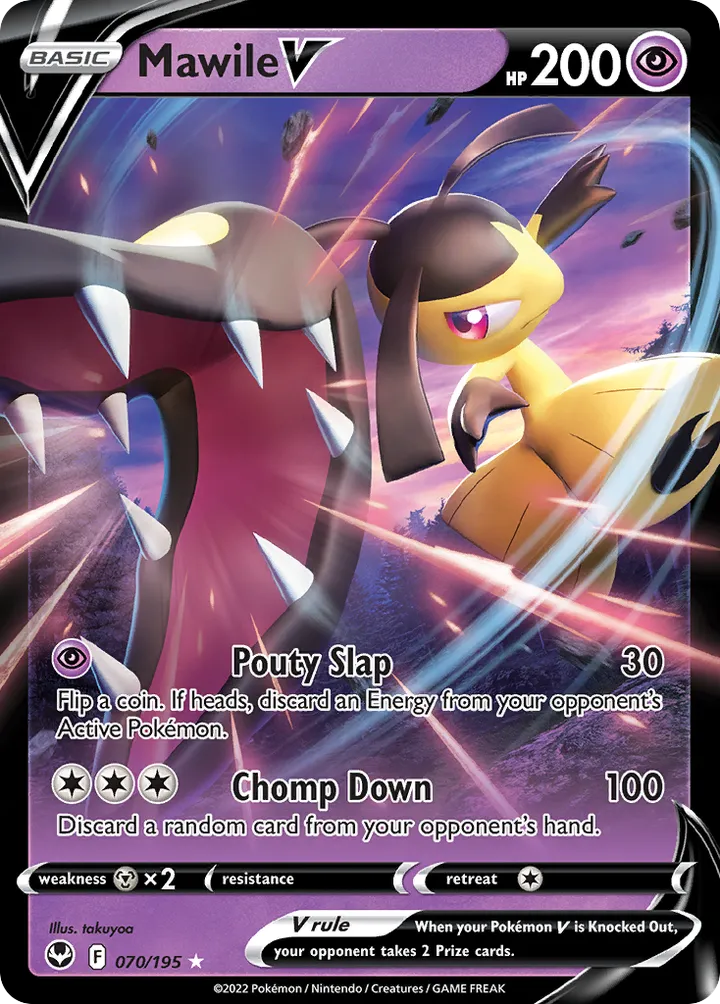 Sword & Shield—Silver Tempest 英語版 Mawile V 70 カード表面
