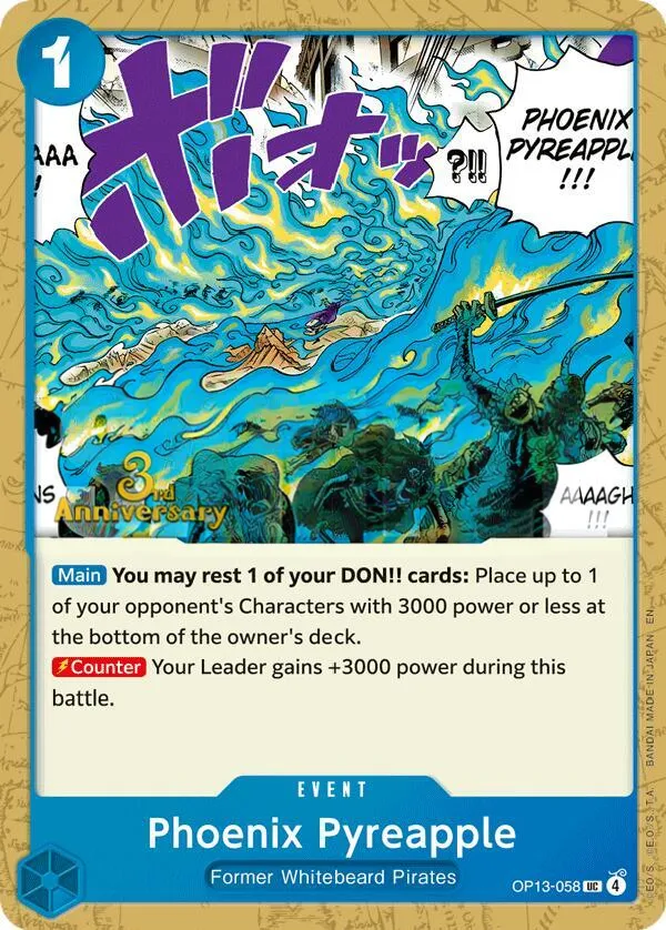 Carrying on His Will 영어판 Phoenix Pyreapple OP13-058 · 기념 대회 카드 앞면