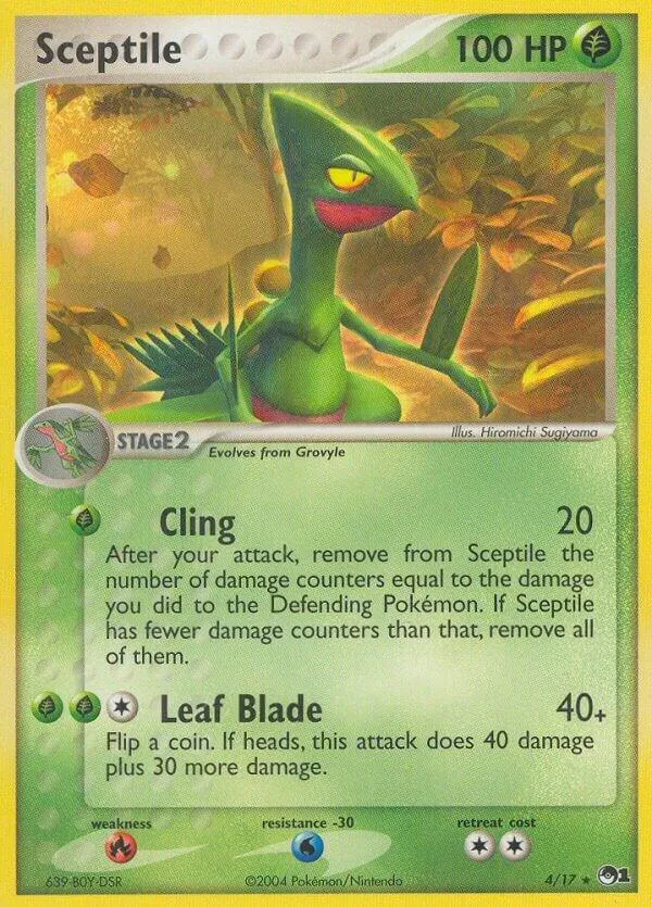 POP Series 1 영어판 Sceptile 4 카드 앞면
