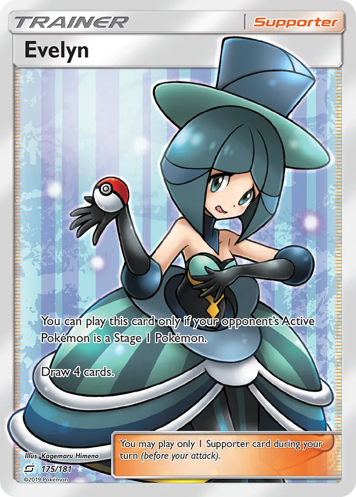 Sun & Moon—Team Up 英語版 Evelyn 175 カード表面