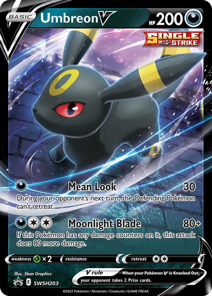 SWSH Black Star Promos 英語版 Umbreon V SWSH203 カード表面
