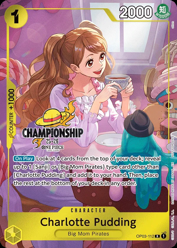 Pillars of Strength 英語版 Charlotte Pudding OP03-112 · パラレル 6 カード表面