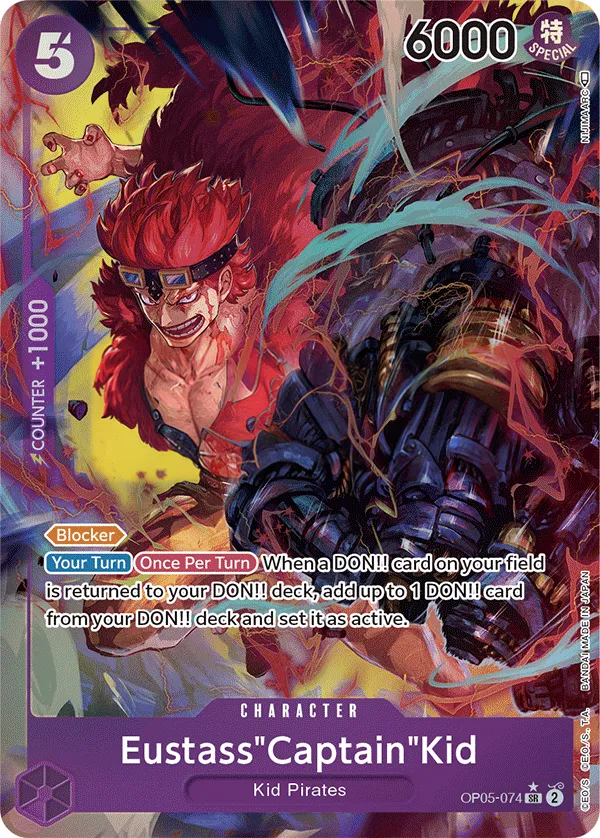 Awakening of the New Era 英語版 Eustass"Captain"Kid OP05-074 · パラレル カード表面