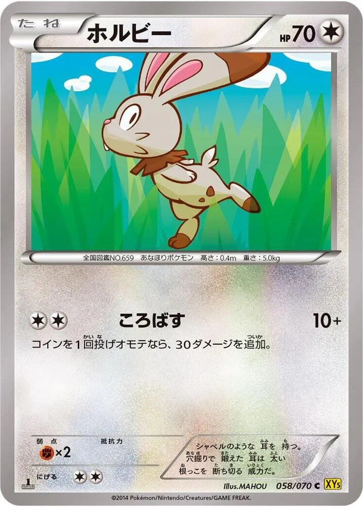 Front of Bunnelby 58, ガイアボルケーノ Japanese