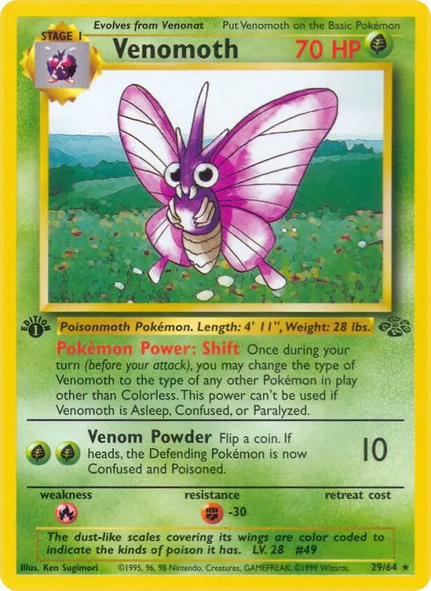Front of Venomoth 29, Jungle English