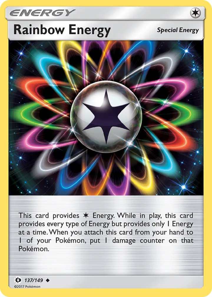 Sun & Moon 英語版 Rainbow Energy 137 カード表面