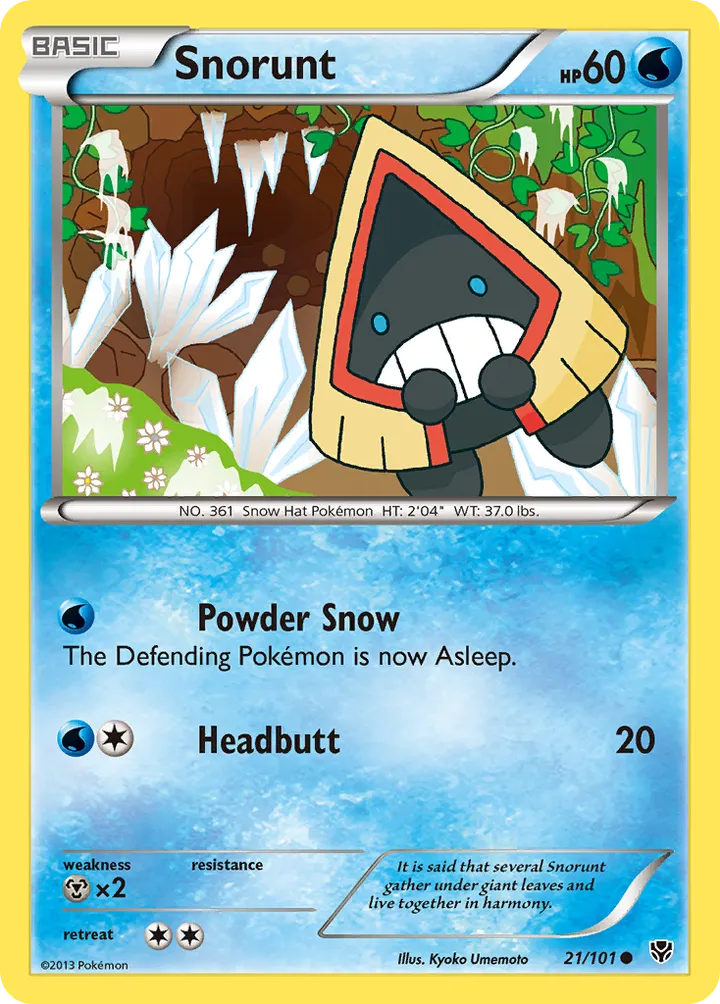 Black & White—Plasma Blast 영어판 Snorunt 21 카드 앞면