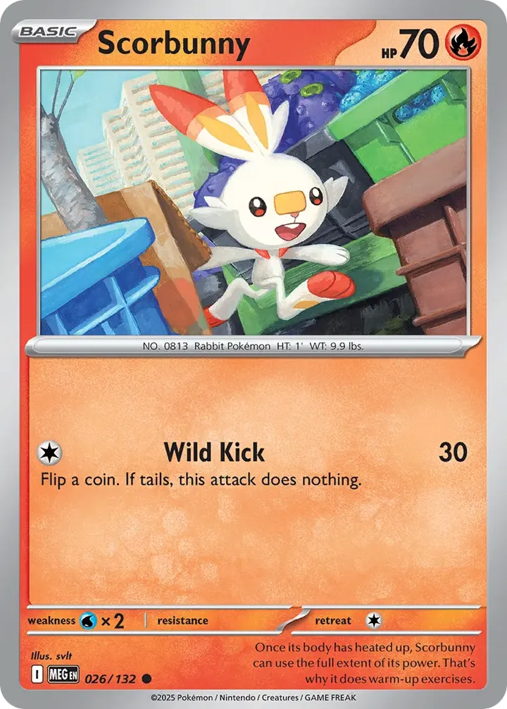 Mega Evolution 英語版 Scorbunny 26 カード表面
