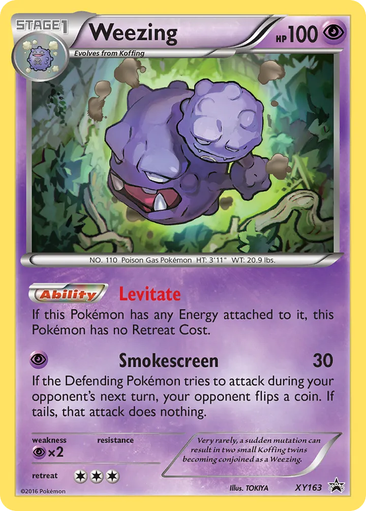 XY Black Star Promos 영어판 Weezing XY163 카드 앞면
