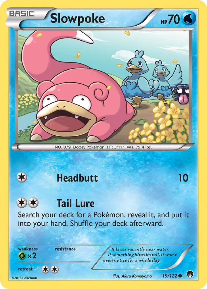 XY—BREAKpoint 영어판 Slowpoke 19 카드 앞면