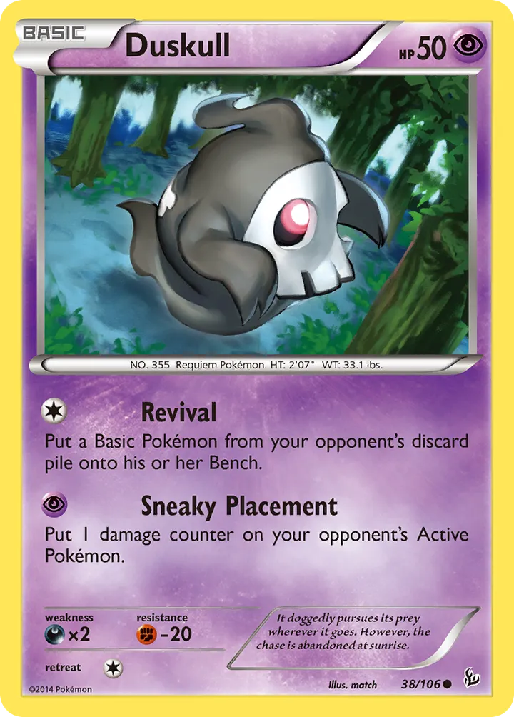 XY—Flashfire 英語版 Duskull 38 カード表面