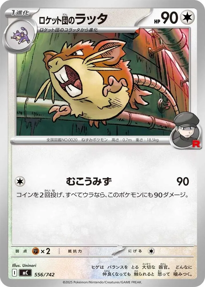 Front of Team Rocket's Raticate 556, スタートデッキ100 バトルコレクション Japanese
