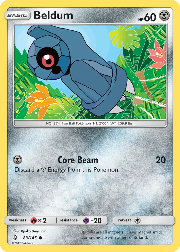 Sun & Moon—Guardians Rising 영어판 Beldum 83 카드 앞면