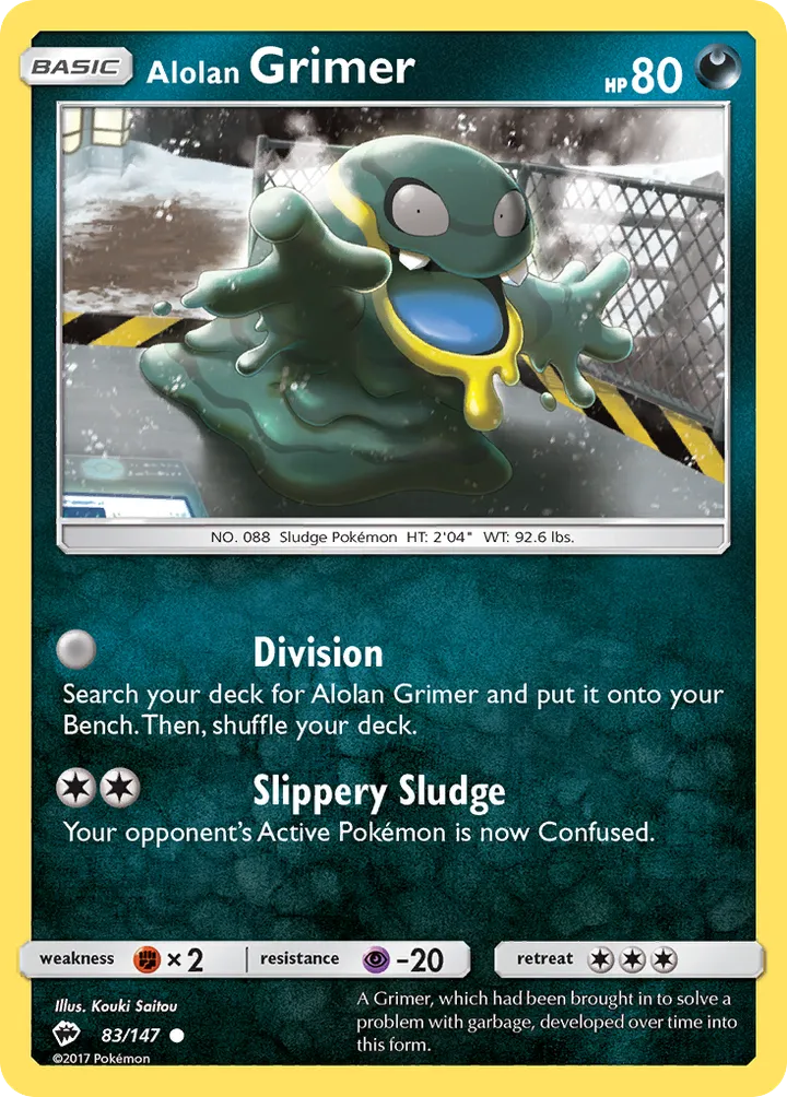 Sun & Moon—Burning Shadows 영어판 Alolan Grimer 83 카드 앞면