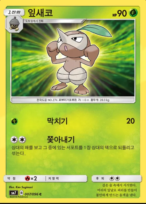 창공의 카리스마 韓国語版 잎새코 7 カード表面