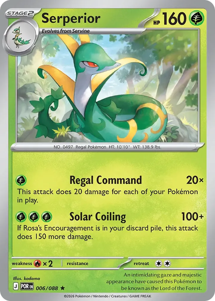 Mega Evolution—Perfect Order 영어판 Serperior 6 카드 앞면