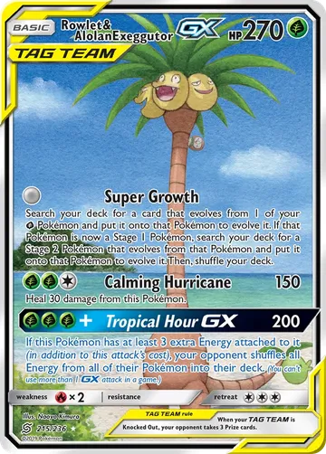 Rowlet & Alolan Exeggutor-GX 215 ₩186,352