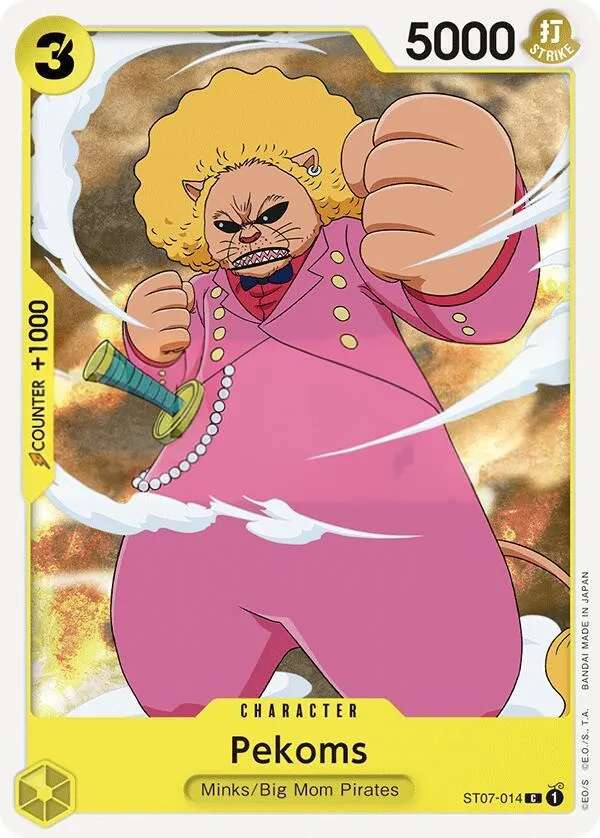 Big Mom Pirates 영어판 Pekoms ST07-014 · 재록 카드 앞면
