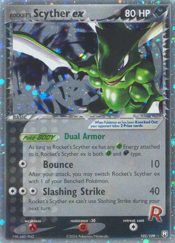 EX Team Rocket Returns 영어판 Rocket's Scyther ex 102 카드 앞면