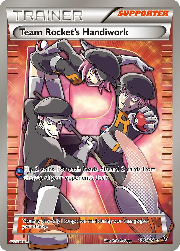 XY—Fates Collide 英語版 Team Rocket's Handiwork 124 カード表面
