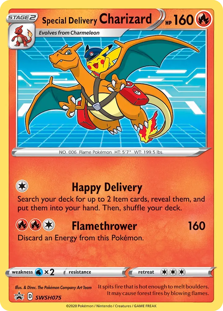 SWSH Black Star Promos 英語版 Special Delivery Charizard SWSH075 カード表面