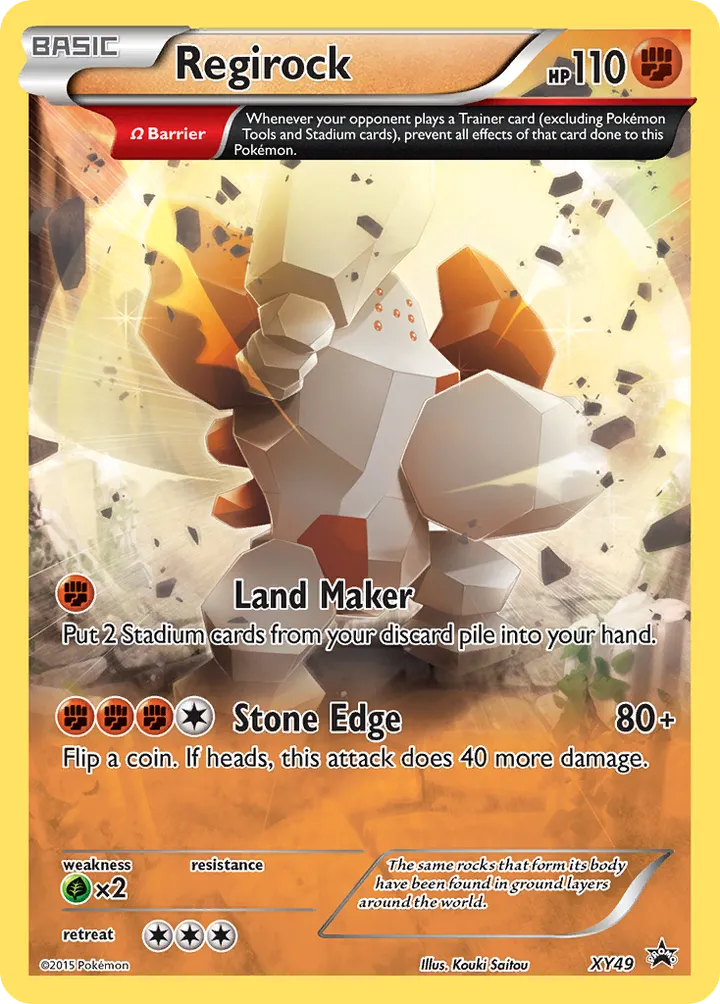 XY Black Star Promos 英語版 Regirock XY49 カード表面