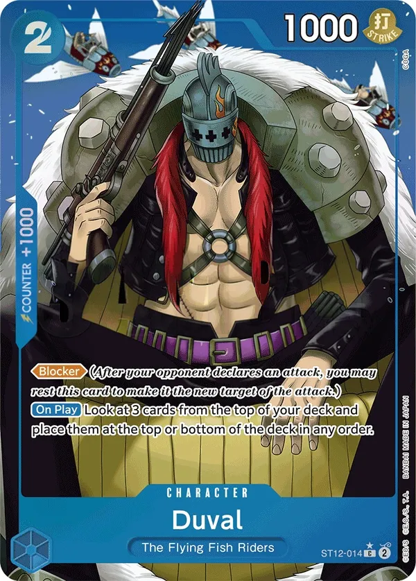 Zoro and Sanji 영어판 Duval ST12-014 · 패럴렐 3 카드 앞면