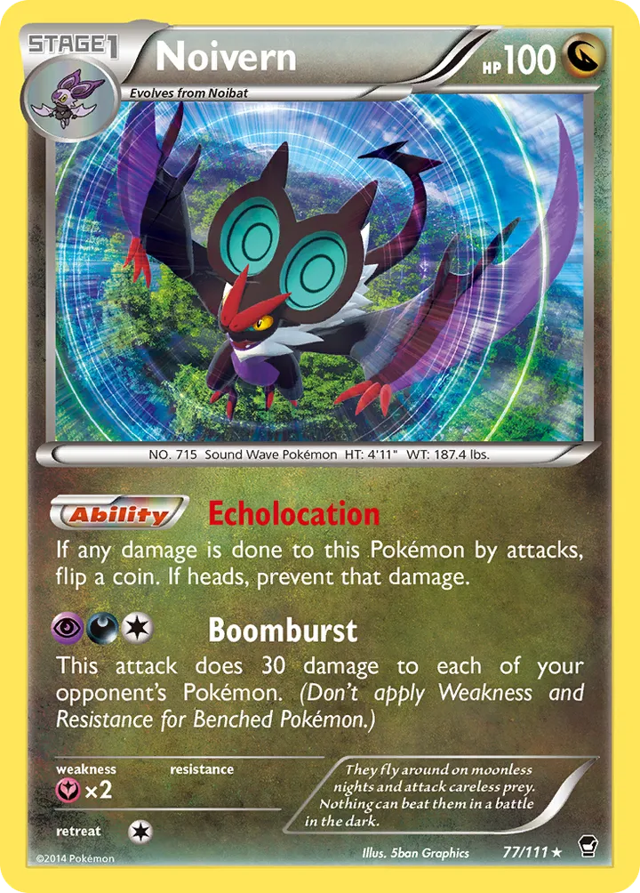 XY—Furious Fists 英語版 Noivern 77 カード表面