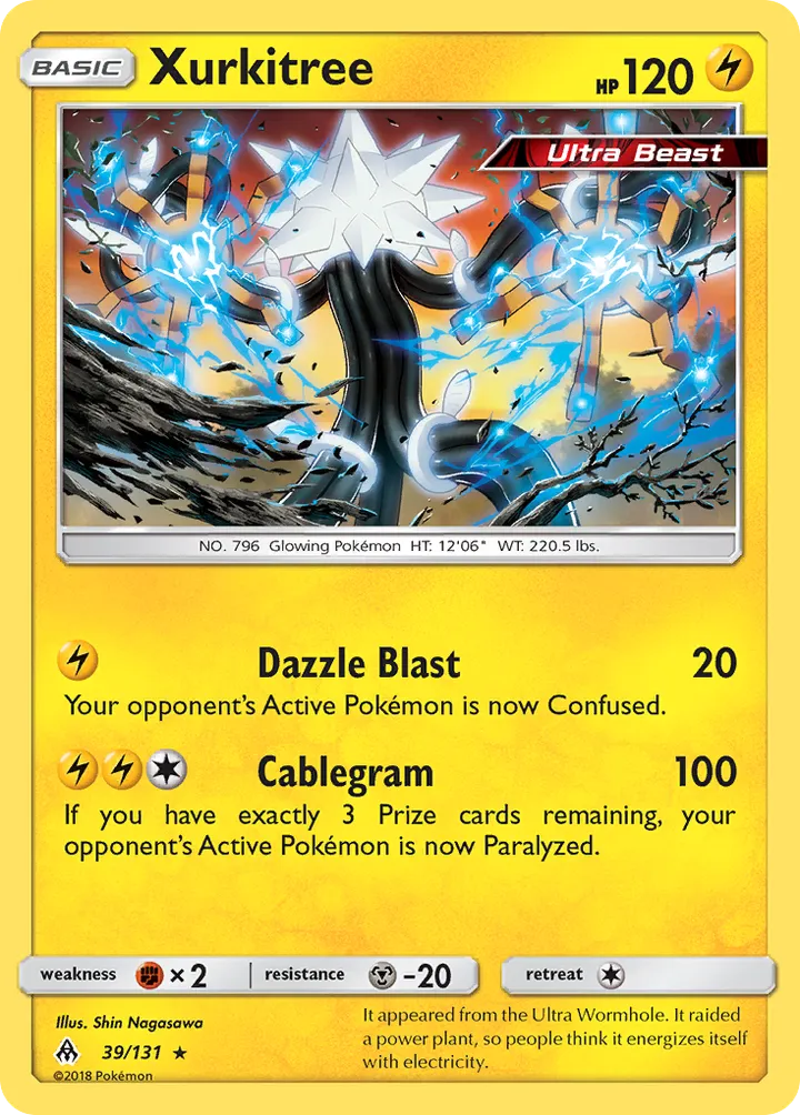Sun & Moon—Forbidden Light 영어판 Xurkitree 39 카드 앞면