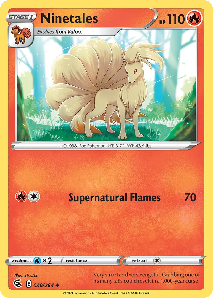Sword & Shield—Fusion Strike 영어판 Ninetales 30 카드 앞면