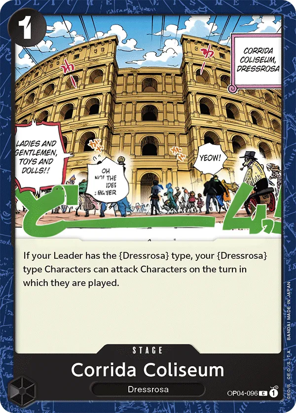 Kingdoms of Intrigue 영어판 Corrida Coliseum OP04-096 카드 앞면