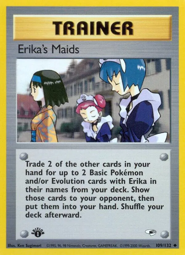 Gym Heroes 영어판 Erika's Maids 109 카드 앞면