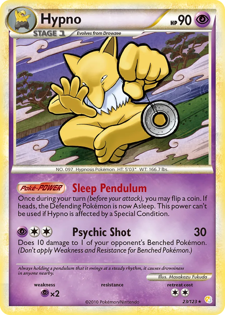 HeartGold & SoulSilver 英語版 Hypno 23 カード表面