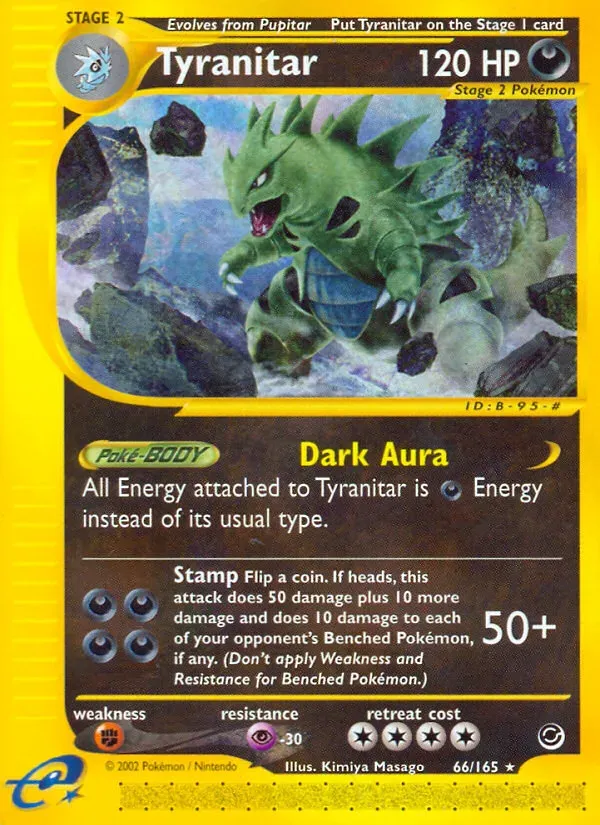 Expedition Base Set 英語版 Tyranitar 66 カード表面