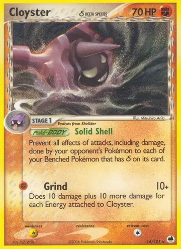 Cloyster δ 14 $1.45