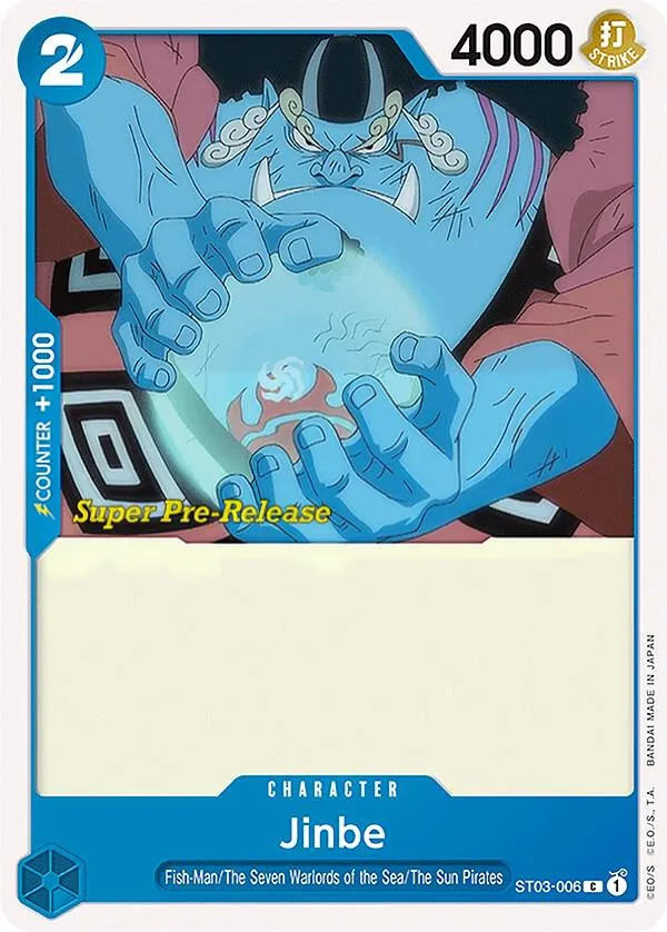 The Seven Warlords of the Sea 영어판 Jinbe ST03-006 · 세트 출시 행사 카드 앞면