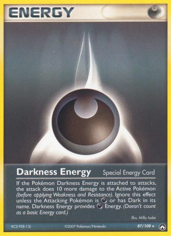 EX Power Keepers 영어판 Darkness Energy 87 카드 앞면