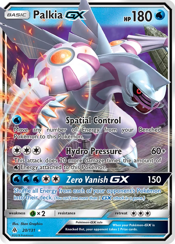 Sun & Moon—Forbidden Light 영어판 Palkia-GX 20 카드 앞면