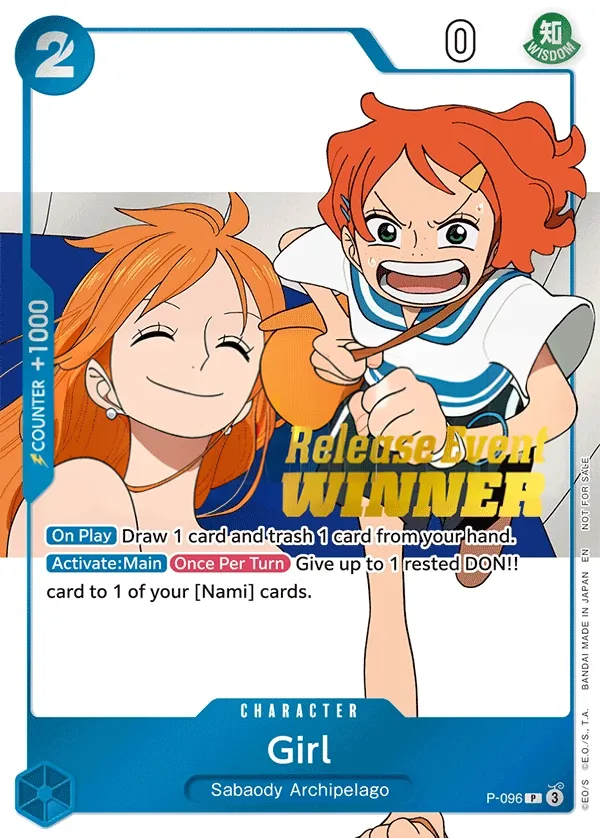 Promotion Cards 영어판 Girl P-096 · 패럴렐 카드 앞면