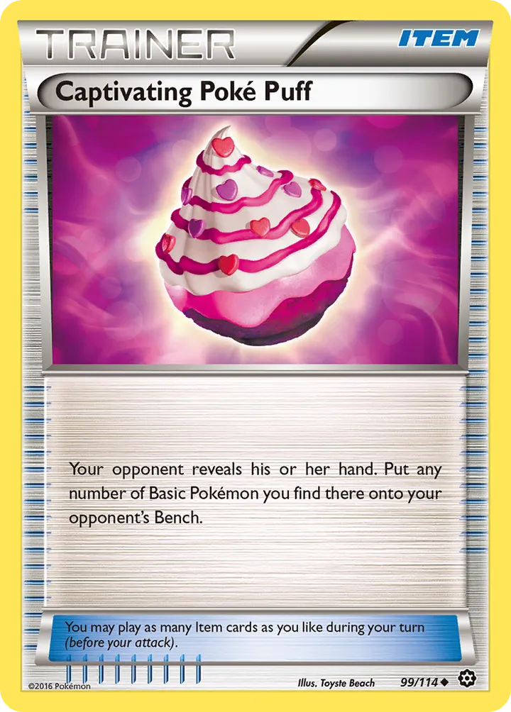 XY—Steam Siege 영어판 Captivating Poké Puff 99 카드 앞면