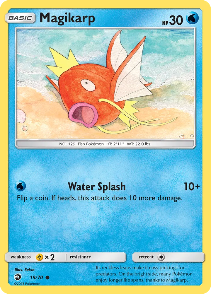 Dragon Majesty 영어판 Magikarp 19 카드 앞면