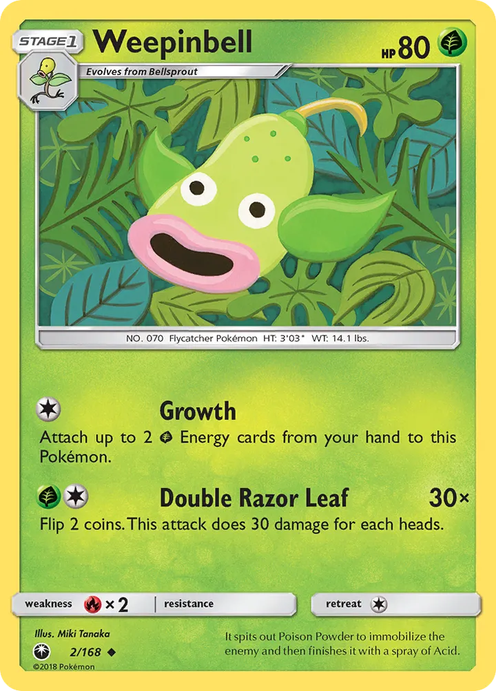 Sun & Moon—Celestial Storm 영어판 Weepinbell 2 카드 앞면
