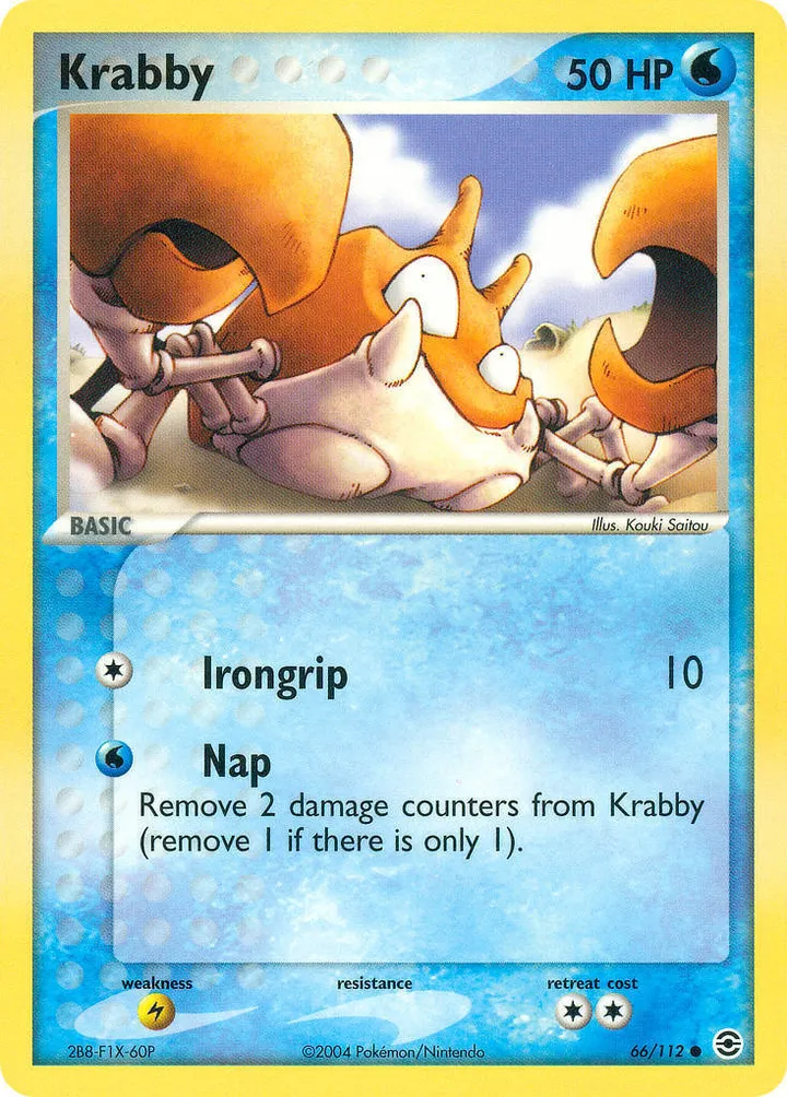 EX FireRed & LeafGreen 영어판 Krabby 66 카드 앞면