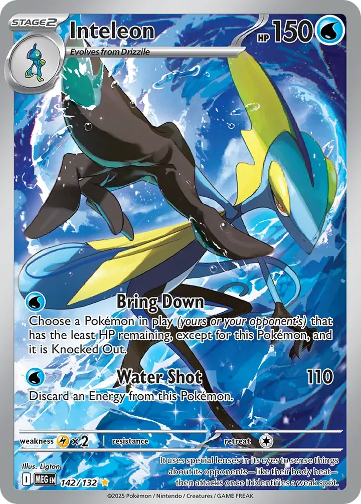 Mega Evolution 英語版 Inteleon 142 カード表面