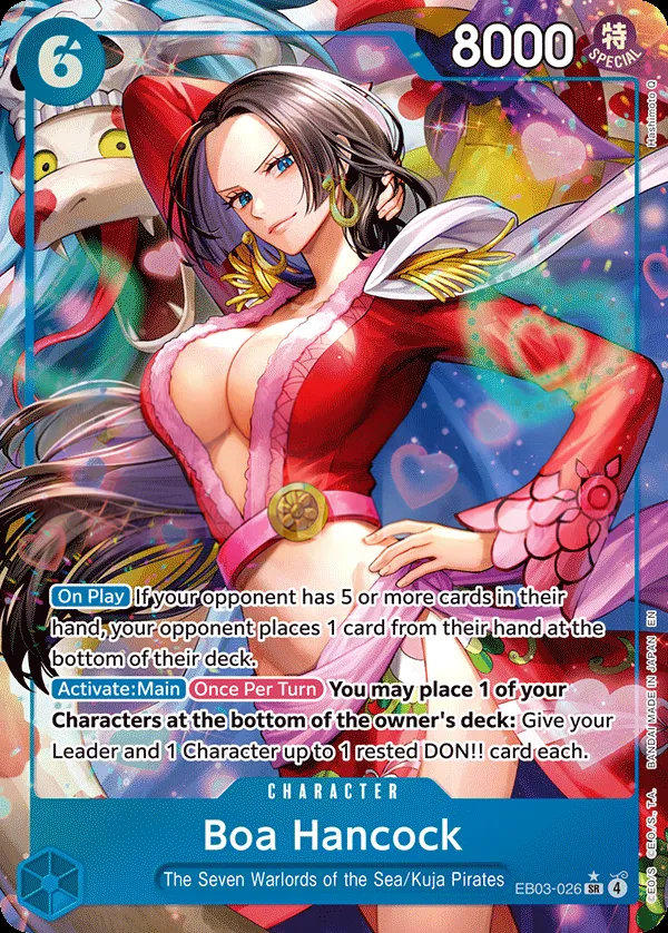 One Piece Heroines Edition 영어판 Boa Hancock EB03-026 · 패럴렐 카드 앞면